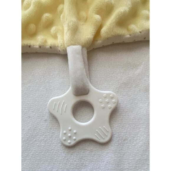Appease Toys Baby Lovey Yellow Unicorn Minky Dot Rattle Star Teether No Tag - Picture 3 of 12